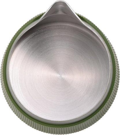 Normcore Handleless Milk Frothing Jug, Milk Pitcher 15.2 oz, Milk Frother Steamer Cup Stainless Steel Espresso Cup, Round Spout, Green, 450 ml