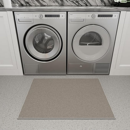 Ottomanson Rugs for Entryway 2'3" x 3' Non Slip Solid Small Area Rugs Durable Front Door Mat Rug Stain Resistant Entrance Rugs for Bathroom Kitchen Bedroom & Living Room, Gray