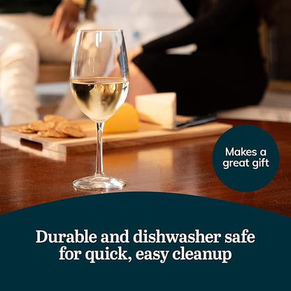 Libbey Vineyard Reserve Wine Glass Set of 8, Clear Wine Glasses for Red and White Wine, Great for Merlot, Bordeaux, Chardonnay, Gifts, Holiday, Birthday Party