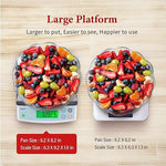 Load image into Gallery viewer, Polit KOIN Digital Food Scale 40lb – High-Capacity Rechargeable Kitchen &amp; Packing Scale with Stainless Tray, 1g Precision and 3-Color Indicator for Baking, Meal Prep and Vendors