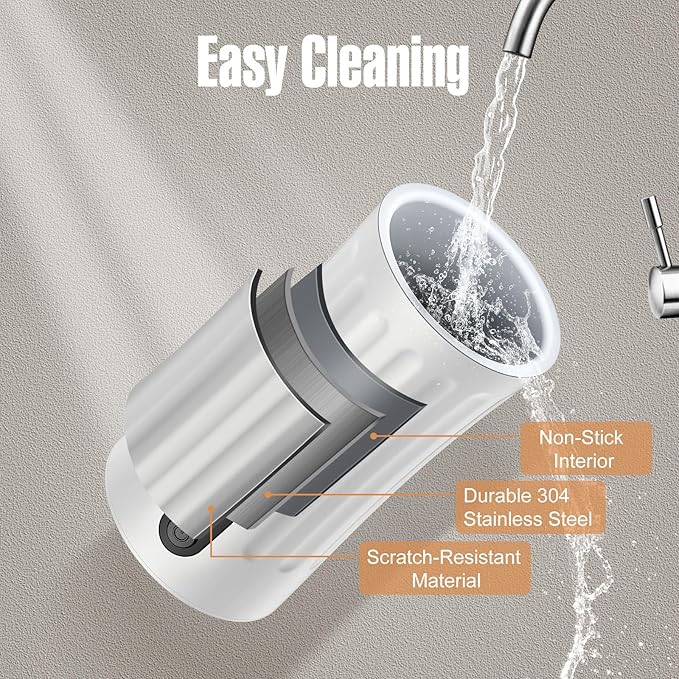 Milk Frother, 4-in-1 Electric Milk Frother and Steamer, Automatic Hot and Cold Foam Maker and Milk Warmer for Coffee, Latte, Cappuccino, Macchiato, Hot Chocolate(Pearl White)