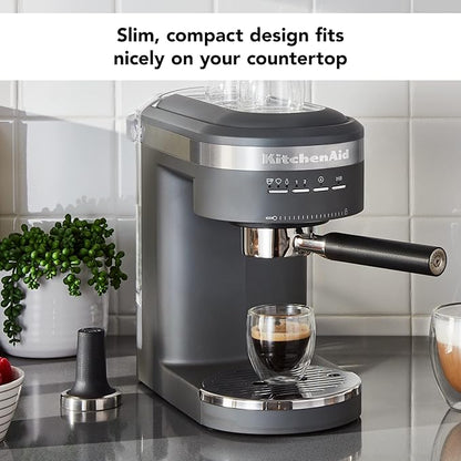 KitchenAid Semi-Automatic Espresso Machine - KES6403, Charcoal Grey