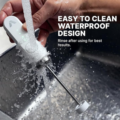 Subminimal Performance Milk Foamer - NanoFoamer Lithium Handheld Frother - Rechargeable, Dual-Speed - Microfoamed Milk in 30 Seconds, Barista-Style Coffee Drinks at Home - White Special Edition