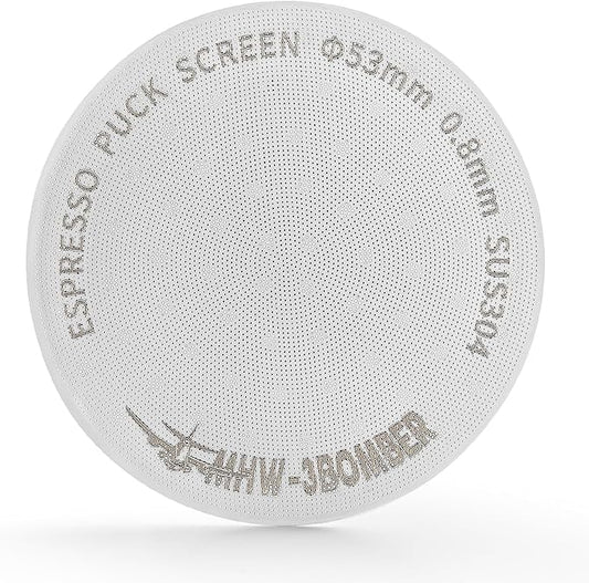 MHW-3BOMBER 54mm Puck Screen - 0.8mm Espresso Puck Screen - Metal Reusable Coffee Filter for Breville Sage 54mm Portafilter Basket - Double-layer Espresso Screen FG5591M-OS