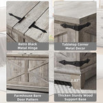 Load image into Gallery viewer, Farmhouse Coffee Table with Hidden Storage Organizer, Modern Square Large Center Table, Wood Farm House Low Rustic Light Oak Living Room Tables with Hinged Lift Top for Home, Office