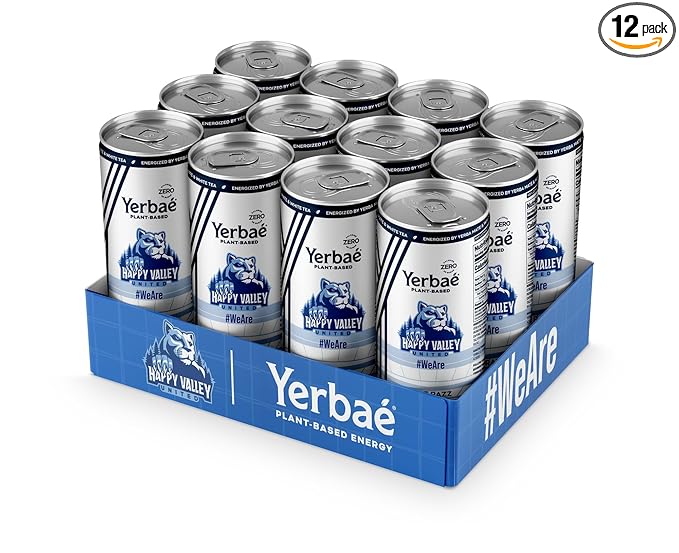 Yerbaé HVU Blue Razz Energy - 0 Sugar, 0 Calories, 0 Carbs, Energized by Yerba Mate. Yerbae is Naturally Caffeinated & Plant-Based, Healthy Alternative to Coffee and Sugary Sodas