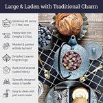 Load image into Gallery viewer, Large Japanese Cast Iron Teapot Capacity 40Oz with Trivet and Loose Leaf Tea Infuser, Cast Iron Tea Kettle Stovetop Safe. Tetsubin Coated with Enamel Interior - Blue Teapot