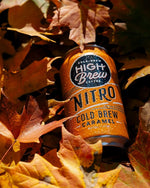 Load image into Gallery viewer, High Brew Coffee | Nitro Cold Brew | Sugar-Free and Dairy-Free, 200mg Natural Caffeine, Smooth Low-Acid Coffee Infused with Nitrogen, Ready-to-Drink | 10 oz Can (Caramel)