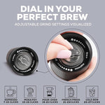 Load image into Gallery viewer, Manual Coffee Grinder With Stainless Steel Burr – Hand Coffee Grinder for Espresso Pour Over and French Press – Travel-Ready Design With Carry Case Brush and Blower