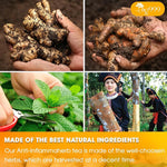 Load image into Gallery viewer, 60 Tea Bags - Anti-Inflammaheb Loose Leaf Tea, 100% Natural from Ginger, Turmeric, Peppermint, Black Pepper, Cinnamon. Made with Natural Material Tea Bags. No Sugar, No Caffeine, No Gluten, Vegan. (60 Tea Bags)