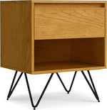 Load image into Gallery viewer, SIMPLIHOME Hunter 20 inch Wide Industrial Nightstand in Oak for the Living Room and Bedroom