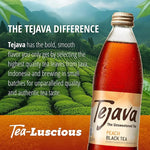 Load image into Gallery viewer, Tejava Peach Black Iced Tea, 4 Pack, 12oz Glass Bottles, Unsweetened, Non-GMO, Kosher, No Sugar or Sweeteners, No calories, No Preservatives, Brewed in Small Batches