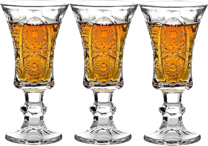 Round 1.3-Oz Shot Glasses, Lead-Free Glass, Clear Heavy Base Shot Glass (Set of 3)