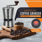 Load image into Gallery viewer, Manual Coffee Grinder with 8 Adjustable Coarseness Settings, Hand Crank Coffee Mill with Ceramic Burr for Espresso Beans, French Press, Pour Over, Drip Coffee – Rustproof, Non-Dulling