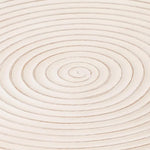 Load image into Gallery viewer, 2-Piece Modern Farmhouse Living Room Coffee Table Set, Round Table Natural Finish with Handcrafted Wood Ring Motif, White