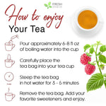 Load image into Gallery viewer, FreshDrinkUS, Premium Raspberry Leaf Tea with Chamomile – 135 Tea Bags | Naturally Caffeine-Free Herbal Blend | Soothing Floral Flavor | Premium Loose Herbal Tea in Natural Material Tea Bags