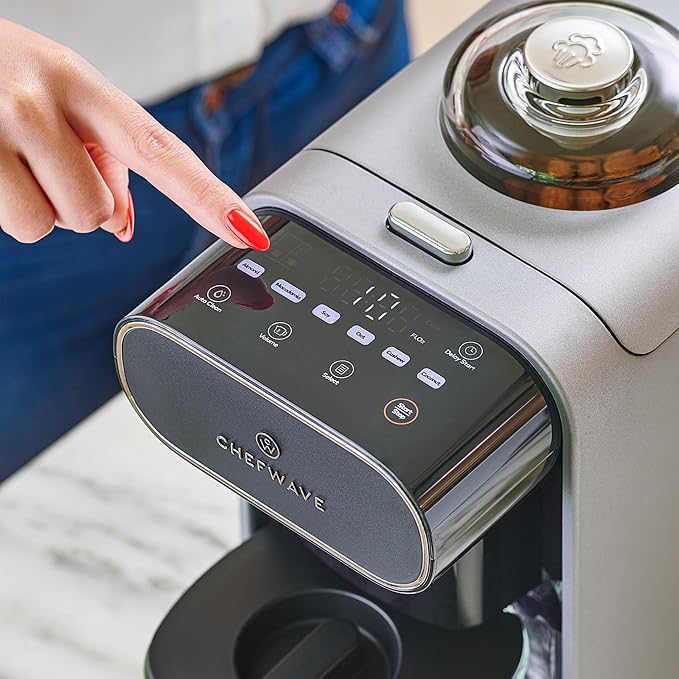 ChefWave Milkmade Non-Dairy Milk Maker (Silver/Black) – 6 Program, Auto-Clean Nut Milk Machine with Nut Platter (Almonds, Cashews, Walnuts, Hazelnuts) (2 Items)