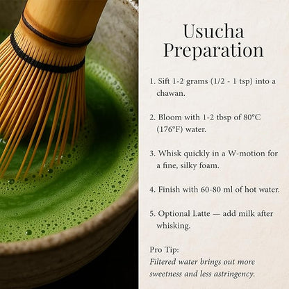 Origin Uji Superior Ceremonial Grade Matcha Powder, Yabukita Single Cultivar, First Harvest, Shade-Grown, Stone-Milled by Level 10 Tea Master from Uji, Kyoto, Japan