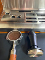 Load image into Gallery viewer, 51mm Espresso Tamper 30lbs Load Calibrated Coffee Tamper Stainless Steel Base Hand Tamper for 51mm Bottomless Portafilter Tamper for Espresso Machine-Ripple Base, Black
