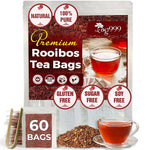 Load image into Gallery viewer, TOG999, Premium 60 Red Rooibos Tea Bags, 100% Natural &amp; Pure from Rooibos Tea Leaves. Loose Leaf Rooibos Herbal Tea. Made with Natural Material Tea Bags. No Sugar, No Caffeine, No Gluten, Vegan.