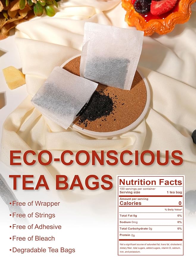 TeeLux Decaf Vanilla Caramel Black Tea Bags, Decaffeinated Black Tea with Vanilla Caramel, Robust & Smooth Taste, 100 Count