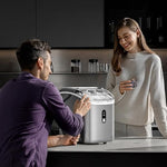 Load image into Gallery viewer, Kismile Nugget Ice Makers Countertop, Portable Sonic Ice Machine with Chewable Ice, 35Lbs/24H, Pebble Ice Maker with Self-Cleaning/One-Click Operation, Crushed Ice Maker for Home(Grey)