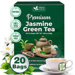 Load image into Gallery viewer, FreshDrinkUS, Premium 20 Tea Bags of Jasmine Green Tea, 100% Natural. Exquisite Flavor, Handpicked Leaves, Perfect for Tea Lovers. No Sugar, No Gluten, Vegan.