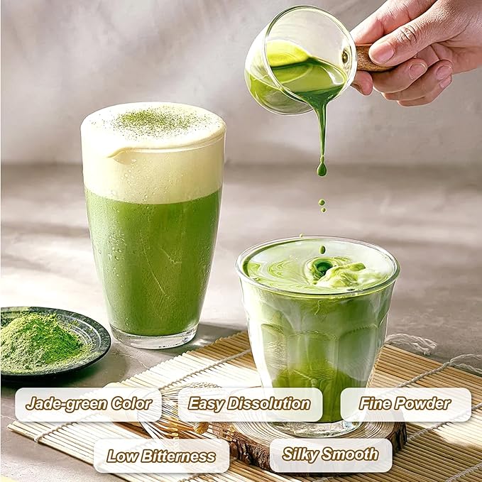 Letstay Ceremonial Grade Matcha Powder Highland Matcha Tea Organic Matcha Green Tea - Premium 1st Harvest - Zero Sugar, Halal Certified & SGS Certified & FSSC 22000, 30g (1.05oz) Tin