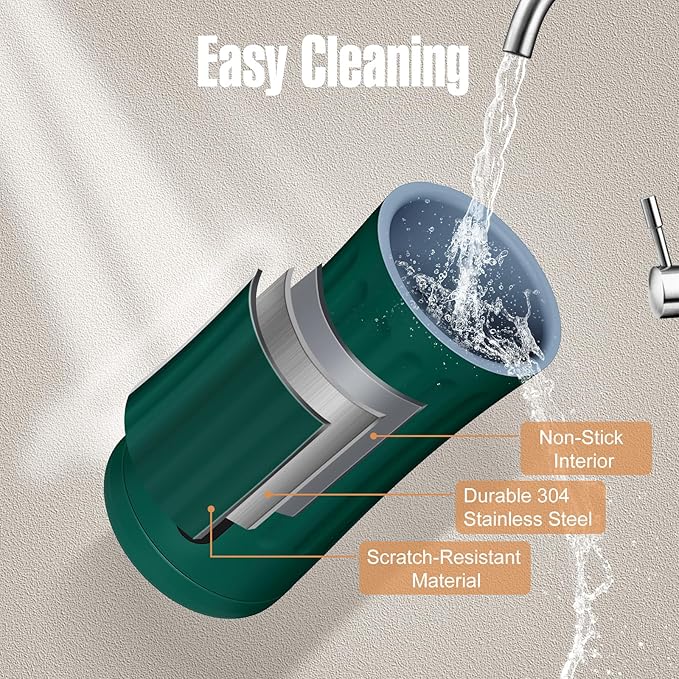 Milk Frother, 4-in-1 Electric Milk Frother and Steamer, Automatic Hot and Cold Foam Maker and Milk Warmer for Coffee, Latte, Cappuccino, Macchiato, Hot Chocolate(Dark Green)