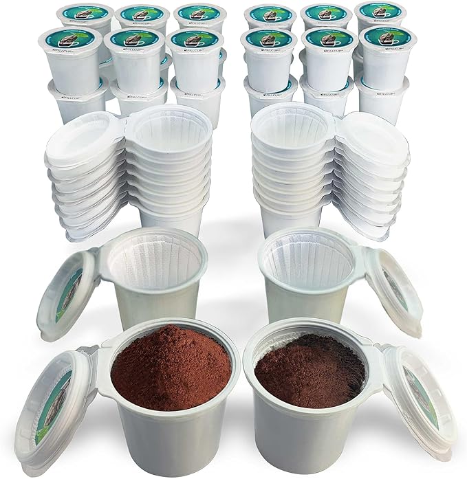 iFillCup Refillable K Cups - Hold 50% More Coffee for Richer Larger Brew, Universal K Cup Brewer Compatibility, Gold Medal Champion Sponsor, Reusable up to 5 Times | 42 Pack Green