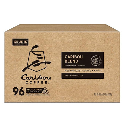 Caribou Coffee Caribou Blend Keurig Single-Serve K-Cup Pod, Medium Roast Coffee, 96 Count