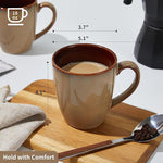Load image into Gallery viewer, Coffee Mug 16 oz, Ceramic Coffee Mugs Set of 4, Reactive Glaze Mug for Latte/Tea/Cappuccino, Large Stackable Mug Set for Men, Women, Dad, Mom, Dishwasher &amp; Microwave Safe, Brown Yellow