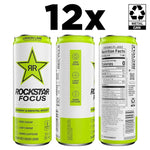 Load image into Gallery viewer, Rockstar Focus, Lemon Lime, 12 Fl Oz Cans (Pack of 12)