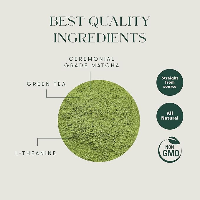 Luxmi Estates - Pure Matcha - Ceremonial Grade Matcha Powder - 50g | Organic, Stone-Ground Matcha Tea, Rich in Antioxidants | Authentic Zen Tea Experience