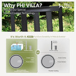 Load image into Gallery viewer, PHI VILLA 2 Pcs Patio Metal Dining Chairs, Outdoor Wroght Iron Seating Dining Chairs, Stackable Bistro Chair for Garden, Backyard, Lawn, Supports 300 lbs