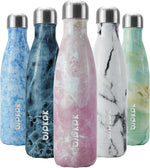 Load image into Gallery viewer, BJPKPK Insulated Water Bottles 17oz Stainless Steel Sports Water Bottles Keep Cold for 24 Hours and Hot for 12 Hours,BPA Free,Marble Blossom