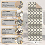 Load image into Gallery viewer, Ottomanson Hallway Runner Rug 2'2" x 6' Non Slip Trellis Area Rugs Easy to Clean Laundry Rug Runner Durable &amp; Pet Friendly Floor Carpet Runners for Hallways Entryway Living Room Kitchen, Gray