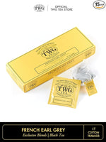 Load image into Gallery viewer, TWG Tea | French Earl Grey | Black Tea | Citrus Fruits &amp; Blue Cornflowers | 15 Hand Sewn Cotton Tea Bags | Gift Set