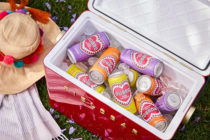 Rubro Rooibos Tea 6-Pack, Peach Iced Tea, Naturally Caffeine-Free, South African Iced Tea, Still, 6 x 300ml Cans