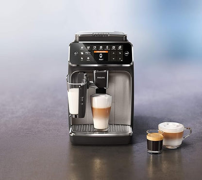 PHILIPS Kitchen Appliances 4300 Fully Automatic Espresso Machine with LatteGo, CR, EP4347/94, one size (Renewed)