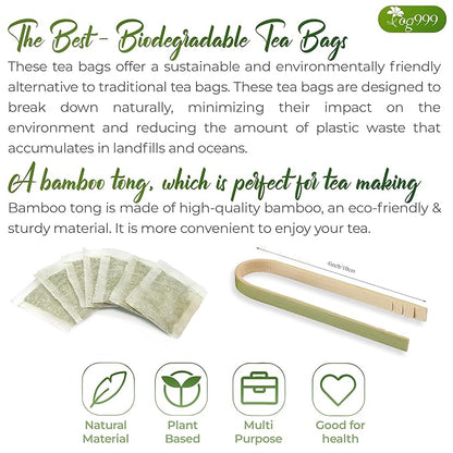 TOG999, Permium Moringa Ginger Herbal Tea – 60 Tea Bags – Caffeine-Free, Smooth & Warming Blend – Pure Ingredients, Sustainably Sourced. No Sugar. No Gluten. Vegan.