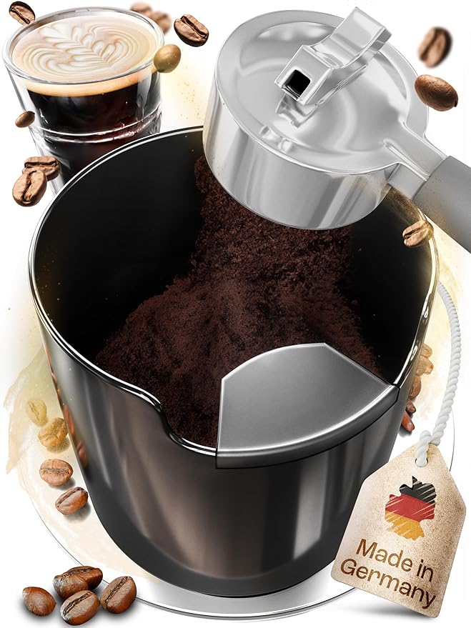 Knock Box for Coffee Grounds - Innovative Barista Accessory with Improved Handling - Coffee Knock Box for Espresso Machine, Black