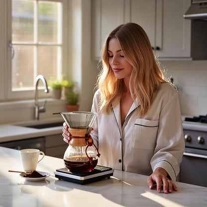 Pour Over Coffee Maker with Filter Subjectthree 34oz Glass Coffee Carafe Dripper Pourover Set (10 Cup/34 oz)