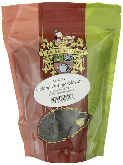 Oolong Orange Blossom Estate Tea Pouches - 4oz | Loose Leaf Semi-Fermented Blend with Toasty Fruity Jasmine Notes | Ethical Tea Partnership Estates | Refreshing Iced or Hot Brew