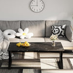 Load image into Gallery viewer, Coffee Table Living Room Table Black Center Table, Simple Modern Faux Marble Rectangular Tea Table with Sturdy Black-Finished Metal Frame,Industrial Wooden Coffee Table for Bedroom Home Office