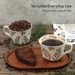 Load image into Gallery viewer, Ceramic Coffee Mug, 12 oz Novelty Unique Teacup with Handle, Stoneware Cup for Tea Mocha Latte Cappuccino Espresso (Leaf)