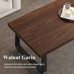 Load image into Gallery viewer, HSH Rustic Walnut Coffee Table, 39” Mid Century Modern Center Table, Rectangle Industrial Living Room Coffee Table, Simple Farmhouse Wood and Metal Tea Coffee Tables for Home Bedroom, Walnut, 39 in