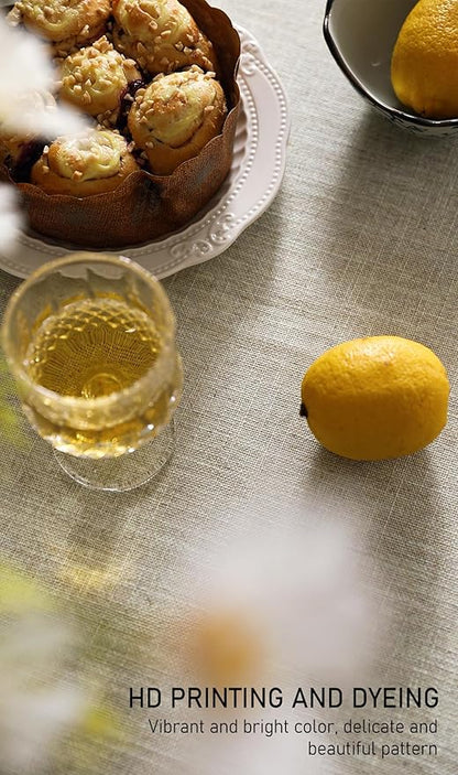 Designer Vintage Linen Elegant Extra Long Table Cloth Rectangular,Chinoiserie Floral Tablecloth,Durable Decor Table Cover for Dining Thanksgiving Kitchen Party,63"*110"-Segerman B