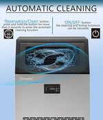 Load image into Gallery viewer, Commercial Ice Maker Machine, 130Lbs/24H with 40Lbs Large Capacity, 55Pcs Ready in 8-15Mins, Under Counter Stainless Steel Ice Machine for Home Party Bar, Self-Cleaning and Quite