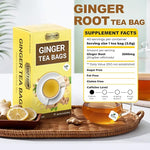 Load image into Gallery viewer, LeafLea 120 Ginger Tea Bags, 100% Pure Ginger Root Herbal Tea, Spicy &amp; Warming Flavor, Supports Digestion &amp; Immune Health, Individually Wrapped, Caffeine-Free, Sugar-Free, Gluten-Free, Non-GMO, Vegan